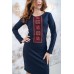 Embroidered dress "Fantasy" Navy